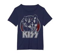 Bacio - Ritratto di Fuoco Solare Maglietta, Donna Plus-Size, Navy, 6X