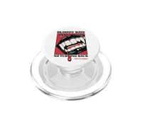 Bacio Sanguinante Labbra Vampiro Zanne Morso Scuro Romance Goth Horror PopSockets PopGrip per MagSafe