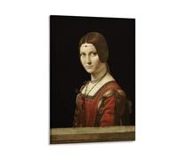 BACION Dipinto Su Tela La Belle Ferronniere, Motivo Leonardo Da Vinci Decorazione Da Parete Per Salotto O Per La Casa, Per Sala Da Pranzo, Cucina, Casa Ufficio