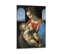 BACION Moderne Stampe Su Tela Incorniciate, Madonna Litta Leonardo Da Vinci Per Le Pareti Del Soggiorno O Della Camera Da Letto. Decorazioni Per La Casa