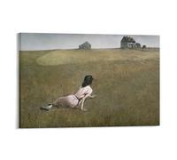 BACION Quadri Soggiorno Andrew Wyeth Christina's World Quadri Moderni Su Tela Per L'interno Art Pittura Dipinta A Mano, Immagine Dipinta