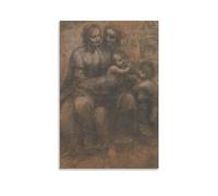 BACION Stampa Su Tela Con Riproduzione Del Saint John The Baptist Leonardo Da Vinci Stampa Decorazione Da Parete, Per Sala Da Pranzo, Cucina, Casa Ufficio