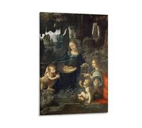 BACION The Virgin of The Rocks,Leonardo Da Vinci Pinturas Reproducciones, Moderno Lienzo Para Decoración De La Pared Y Decoración Para El Hogar, Listo Para Colgar
