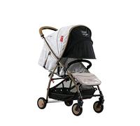 Baciuzzi, passeggino leggero, pieghevole compatto con chiusura lampo semplice e pratica ad una mano, passeggino accessoriato, traspirante, BX Frà Gold