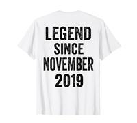 (Back) 7 Decorazioni di Compleanno Novembre 2019 7° Compleanno Maglietta