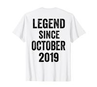 (Back) 7 Decorazioni di Compleanno Ottobre 2019 7° Compleanno Maglietta