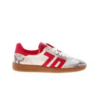 BACK 70 scarpe donna Sneaker Ghost tessuto a rete bianco rettile roccia e rosso