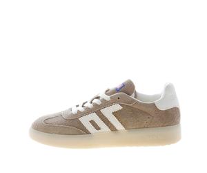 BACK 70 scarpe uomo Sneaker Boston in camoscio graffiato beige e bianco