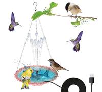 BACK BAY PER OUTTRO - BAGNO BIGNO | Hummingbird Hangble Food Feeder | Carico USB Hangoble Bird Feder e bagno con pompa bene | Ideale per la decorazione da giardino e terrazza con acqua