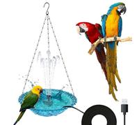 BACK BAY PER OUTTRO - BAGNO BIGNO | Hummingbird Hangble Food Feeder | Carico USB Hangoble Bird Feder e bagno con pompa bene | Ideale per la decorazione da giardino e terrazza con acqua