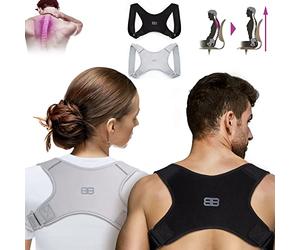 Back Bodyguard, tutore della postura, innovativo supporto dritto per una postura eretta, correzione della postura, schiena dritta, nero, M