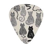 Back Cat Chitarra AcusticaPlettri per Chitarra 12 Pezzi, Chitarra Elettrica Essenziale Plettri per Chitarra Spessi e Sottili Studenti 0,46 0,96 0,71 Mm