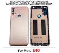 BACK COVER SCOCCA POSTERIORE COPRI BATTERIA per MOTOROLA Moto E40 XT2159-3 ROSA