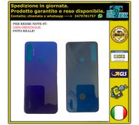 BACK COVER SCOCCA VETRO POSTERIORE XIAOMI REDMI NOTE 8T BLU BLUE ORIGINALE