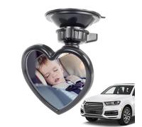 Back Facing Child Seat Mirror - Infant Collision Avoidance Aid, Wrap Around Strap Fastener, Universal Headrest Mount Clip, Edge Anti Scratch | Secure For Hatchback Crossover Coupe