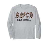 Back in Class ABCD Pencil Leopard Back To School Insegnanti Maglia a Manica