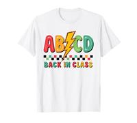 Back In Class ABCD Pencil Leopard Back To School Insegnanti Maglietta
