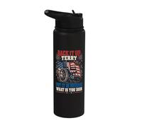 Back It Up Terry Put It In Reverse Fireworks 4th Of July Pun Stainless Steel Insulated Water Bottle