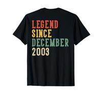 (Back) Legend 23 Dicembre Compleanno 2003 Donne 23 Anni Maglietta