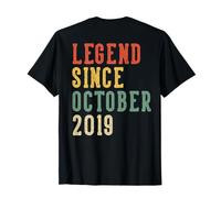(Back) Legend Ottobre 7th Birthday 2019 Donne 7 Anni Maglietta