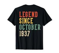 (Back) Leggenda 89 Ottobre Compleanno 1937 Donne 89 Anni Maglietta