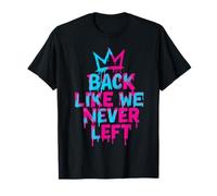 Back Like We Never Left Funny Back to School Gen Z Dripping Maglietta