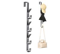 Back Of Door Hanger - Metal Over Door Hook Rack, Strong Hanging Organizer With Multiple Hooks and Smooth Edge Design | Space Efficient Storage Accessory For Clothing, Bags, Towels, Kitchens, Bathrooms