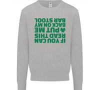 Back On My Bar Stool Giornata Di San Patrizio Uomo Sweatshirt Jumper