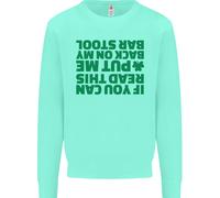 Back On My Bar Stool Giornata Di San Patrizio Uomo Sweatshirt Jumper