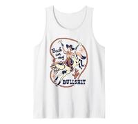 Back on My Bull Rodeo Cowboy Retro Vintage Funny Adult Humor Canotta