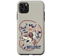 Back on My Bull Rodeo Cowboy Retro Vintage Funny Adult Humor Custodia per iPhone 11 Pro Max