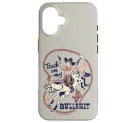 Back on My Bull Rodeo Cowboy Retro Vintage Funny Adult Humor Custodia per iPhone 16
