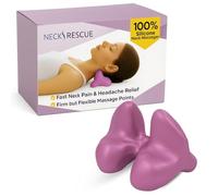 Back Rescue Massaggiatore cervicale in 100% silicone, strumento di rilascio occipitale, sollievo dal dolore al collo, sollievo dal mal di testa, punti flessibili per il comfort, facile veloce efficace