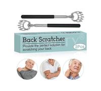 Back Scratchers,Stainless Steel,Bear Claw 4 Section Retractable Handle , Can be Used at Any Time to Eliminate Itching in The Back (2 pcs)