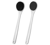 Back Scrubber, Shower Brush, Soft Bristles, Body Exfoliator, Wide Head Design for Full Coverage for Gentle Cleansing Ideal for Tanning, 13.98x2.95 in