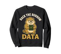 Back The Burrow Data Marmot Research Humor Felpa