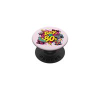Back to 80s Nostalgia Roller Skate Boombox Cassette Anni Ottanta PopSockets PopGrip Adesivo