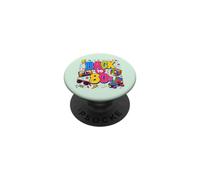 Back to 80s Nostalgia Roller Skate Boombox Cassette Anni Ottanta PopSockets PopGrip Adesivo