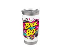 Back to 80s Nostalgia Roller Skate Boombox Cassette Tape anni '80 Bicchiere termico in acciaio inox doppia parete