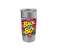 Back to 80s Nostalgia Roller Skate Boombox Cassette Tape anni '80 Bicchiere termico in acciaio inox doppia parete