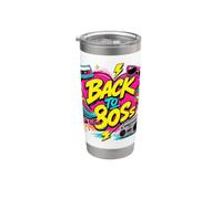 Back to 80s Retro Music Roller Skate Puzzle Cube Occhiali da sole Bicchiere termico in acciaio inox doppia parete