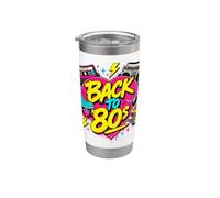 Back to 80s Retro Music Roller Skate Puzzle Cube Occhiali da sole Bicchiere termico in acciaio inox doppia parete