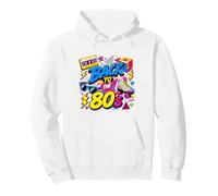 Back to 80s Retro Music Roller Skate Puzzle Cube Occhiali da Sole Felpa con Cappuccio