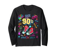 Back To 90's Tees Vintage Retro 90's Outfit Graphic Design Maglia a Manica