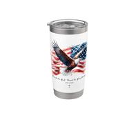 Back to GOD, Back to Greatness Vintage Watercolor Eagle 1776 Bicchiere termico in acciaio inox doppia parete