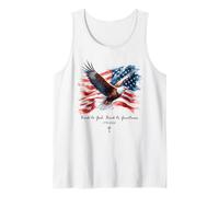 Back to God, Back to Greatness Vintage Watercolor Eagle 1776 Canotta