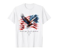 Back to God, Back to Greatness Vintage Watercolor Eagle 1776 Maglietta