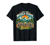 Back to Middle School Adventure Mountain Nature Student Maglietta