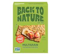 Back to Nature - Cracker di focaccia con semi di lino multicereali - Non OGM, realizzati con ingredienti reali come farina di grano e cereali integrali - Snack davvero gustosi - 5 once