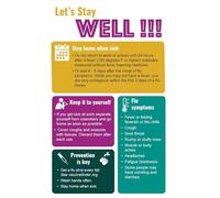 Back to Office Safety Poster, Post-Pandemic Workplace Guidelines, Stay Home If Sick Notice(Unframed,16x24inch(40x60cm))